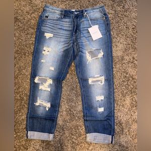 Kancan Mid-Rise Boyfriend Jeans